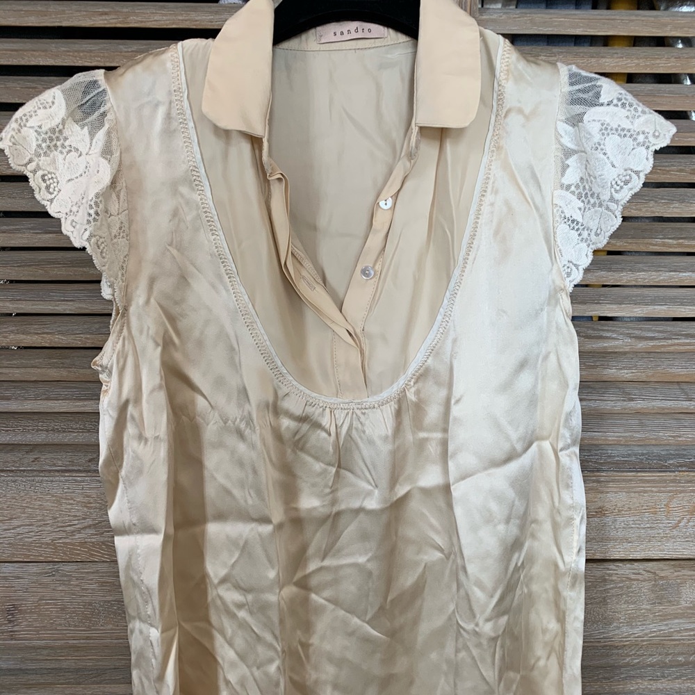 Sandro silk top